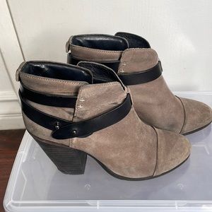 Rag & Bone Harlow bootie 37.5 in Clay Waxed Suede